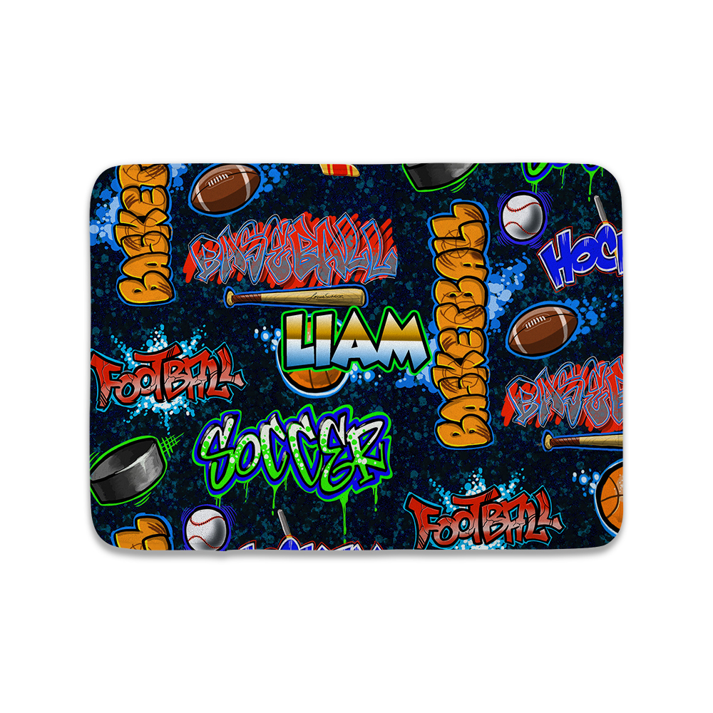 PERSONALIZED FLOOR MAT-CRAZY SPORTS